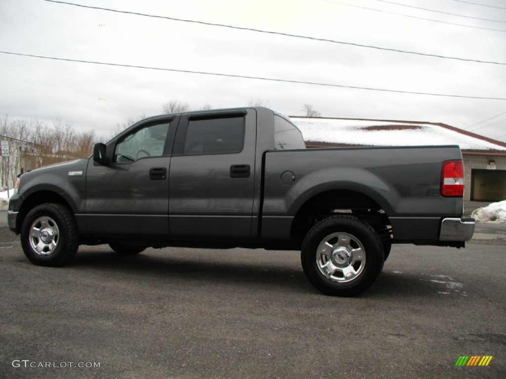 2004 F150 XLT SuperCrew 4x4 - Dark Shadow Grey Metallic / Dark Flint photo #4