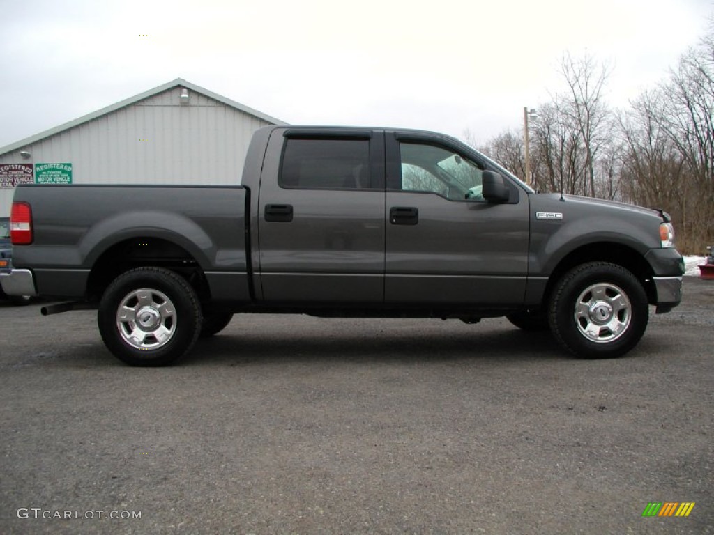 2004 F150 XLT SuperCrew 4x4 - Dark Shadow Grey Metallic / Dark Flint photo #9