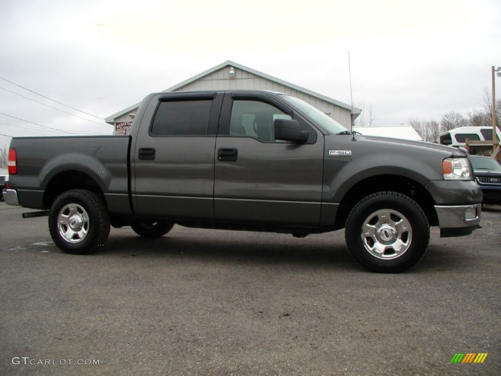 2004 F150 XLT SuperCrew 4x4 - Dark Shadow Grey Metallic / Dark Flint photo #10