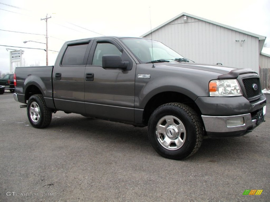 2004 F150 XLT SuperCrew 4x4 - Dark Shadow Grey Metallic / Dark Flint photo #11