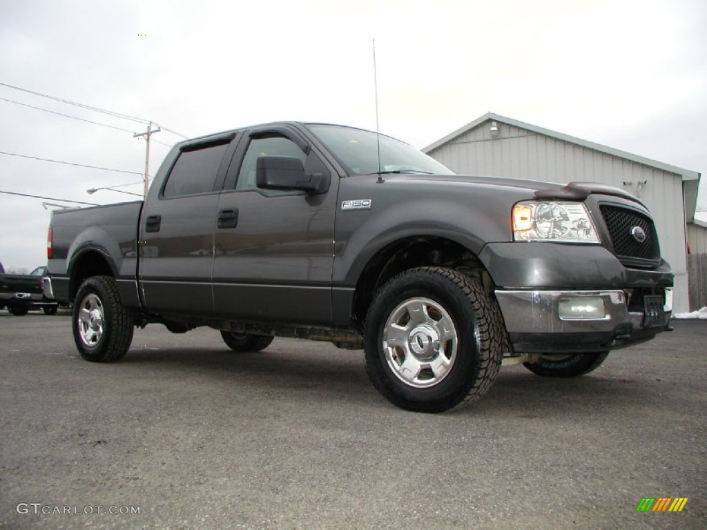 2004 F150 XLT SuperCrew 4x4 - Dark Shadow Grey Metallic / Dark Flint photo #12