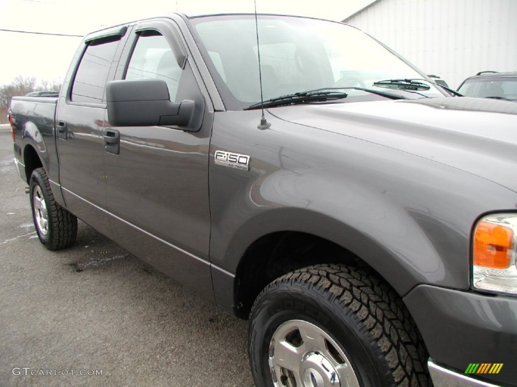 2004 F150 XLT SuperCrew 4x4 - Dark Shadow Grey Metallic / Dark Flint photo #13