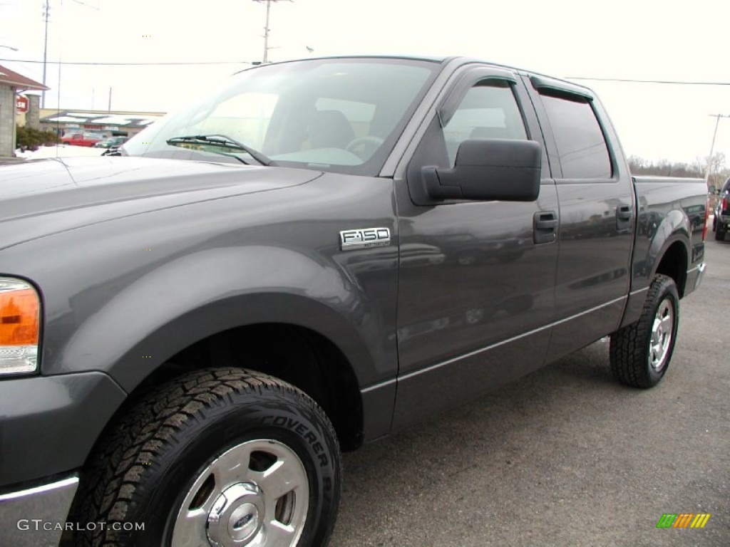 2004 F150 XLT SuperCrew 4x4 - Dark Shadow Grey Metallic / Dark Flint photo #14