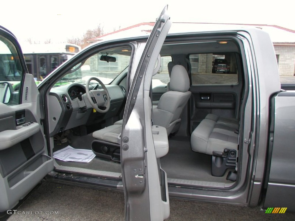 2004 F150 XLT SuperCrew 4x4 - Dark Shadow Grey Metallic / Dark Flint photo #17
