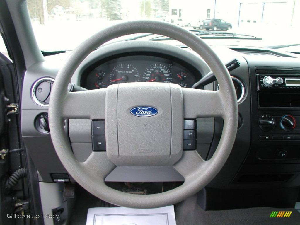 2004 Ford F150 XLT SuperCrew 4x4 Dark Flint Steering Wheel Photo #60520686