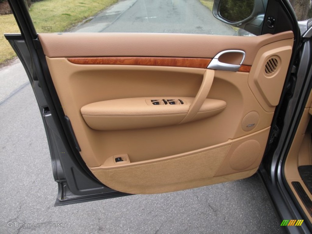 2009 Porsche Cayenne S Havanna/Sand Beige Door Panel Photo #60521547