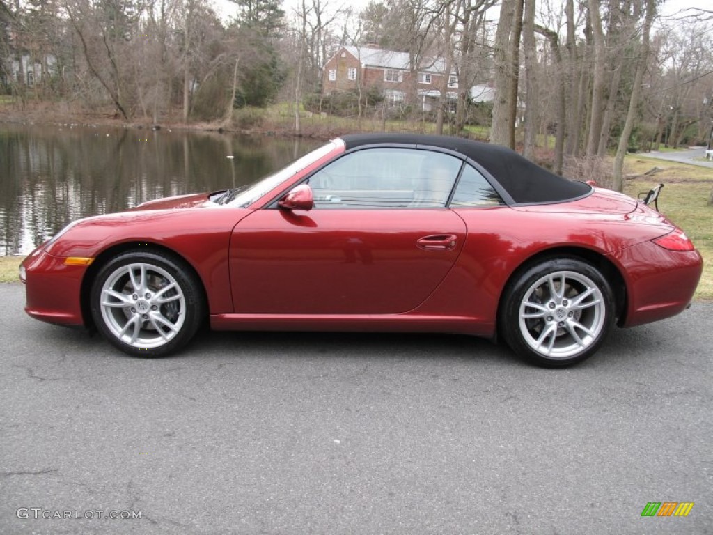 Ruby Red Metallic 2009 Porsche 911 Carrera Cabriolet Exterior Photo #60521655