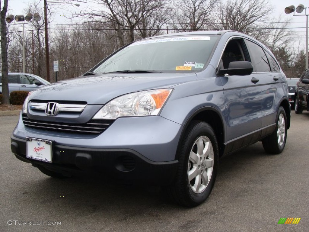 2009 CR-V EX 4WD - Glacier Blue Metallic / Gray photo #5