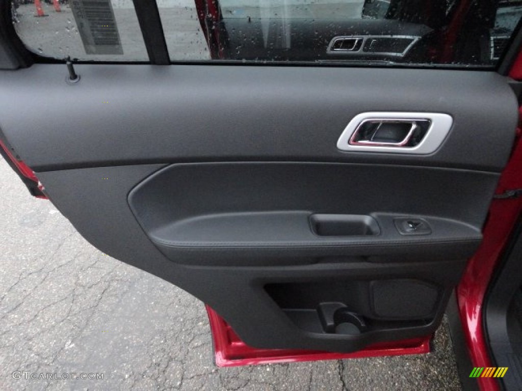 2012 Ford Explorer XLT 4WD Charcoal Black Door Panel Photo #60522370
