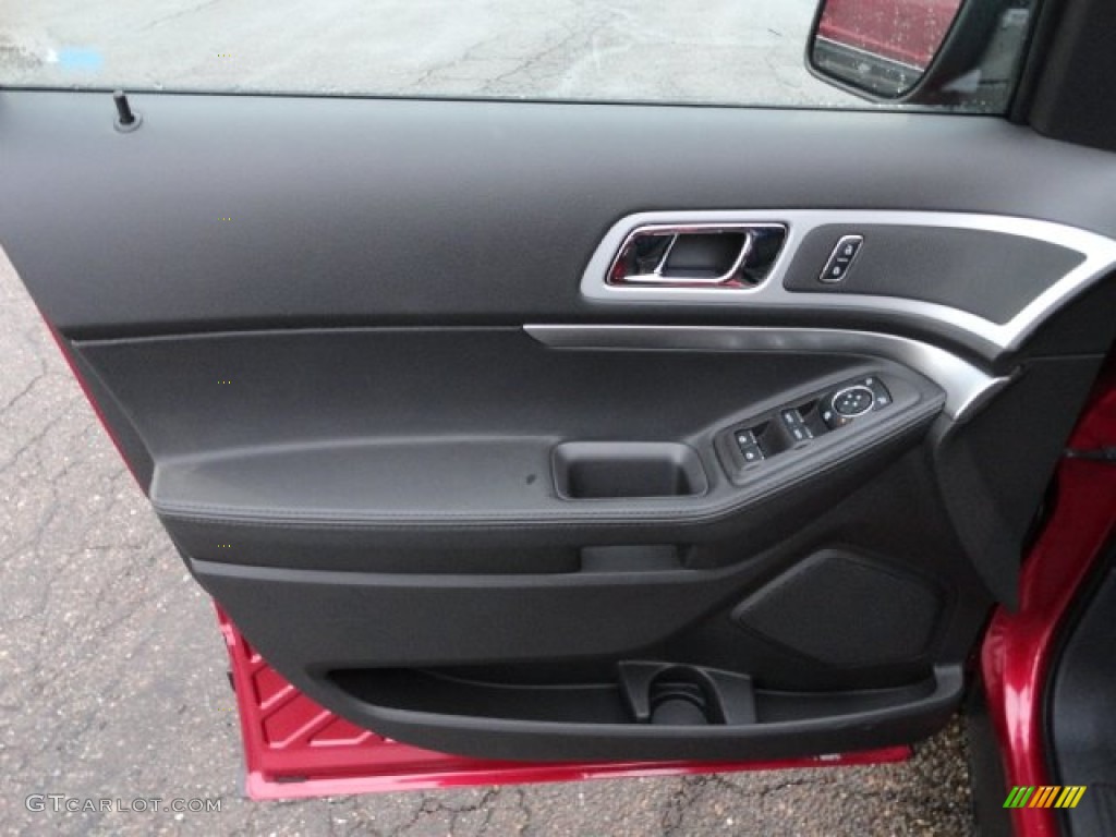 2012 Ford Explorer XLT 4WD Charcoal Black Door Panel Photo #60522379