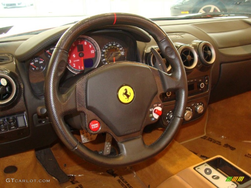 2008 Ferrari F430 Spider F1 Beige Steering Wheel Photo #60524213