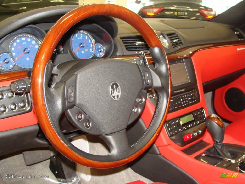 2009 Maserati GranTurismo Standard GranTurismo Model Rosso Corallo Steering Wheel Photo #60524479