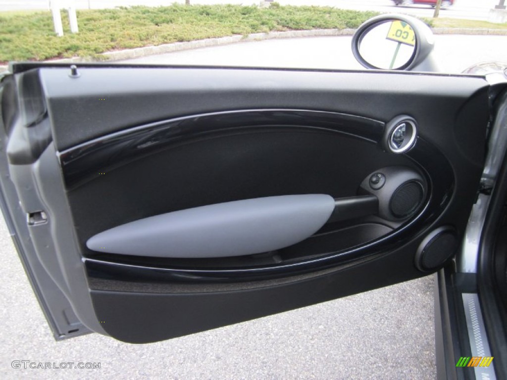 2008 Mini Cooper S Hardtop Punch Carbon Black Door Panel Photo #60524545