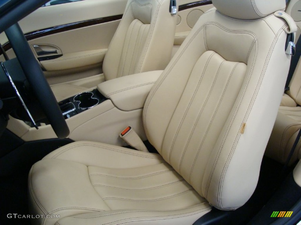 Pearl Beige Interior 2012 Maserati GranTurismo Convertible GranCabrio Photo #60525343