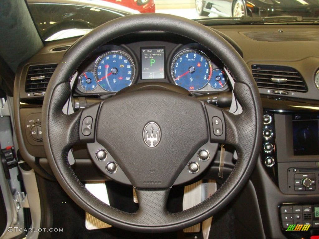 2012 Maserati GranTurismo S Automatic Nero Steering Wheel Photo #60525664