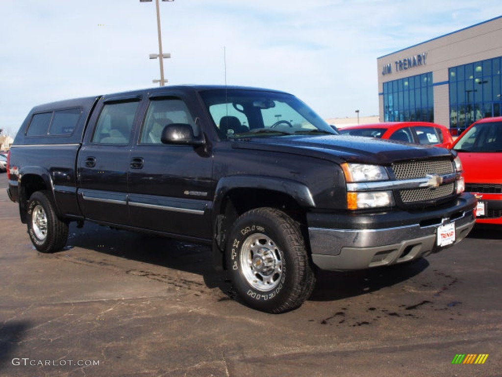 2003 Silverado 1500 LS Crew Cab 4x4 - Dark Gray Metallic / Dark Charcoal photo #2