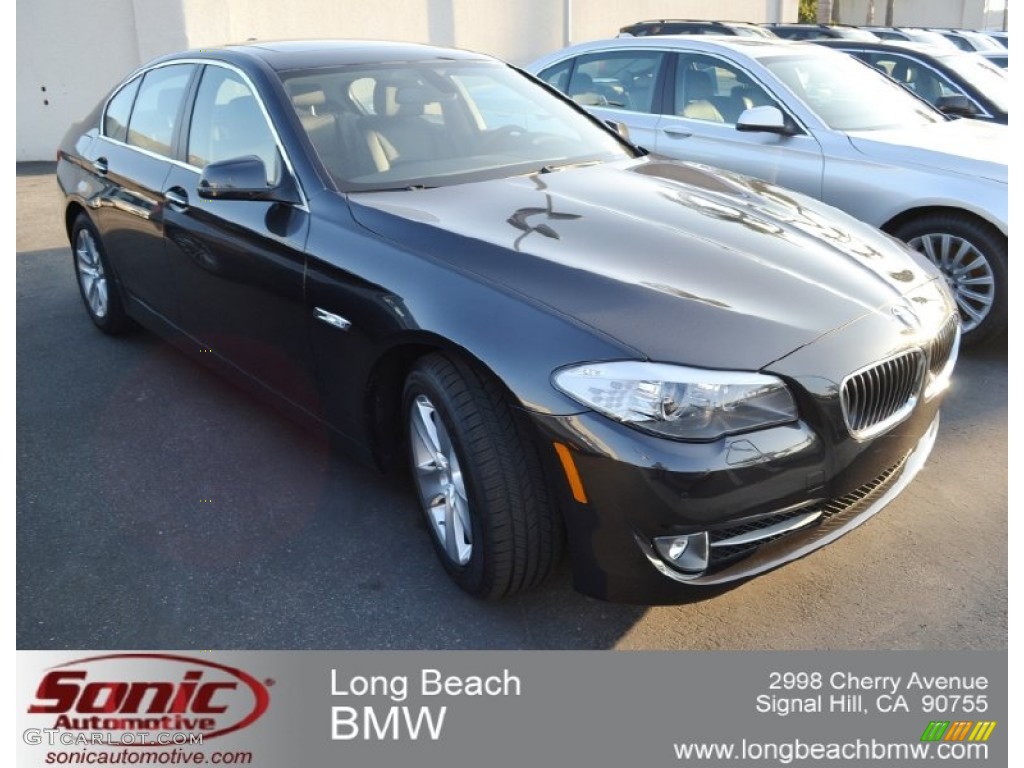 2012 5 Series 528i Sedan - Dark Graphite Metallic II / Black photo #1