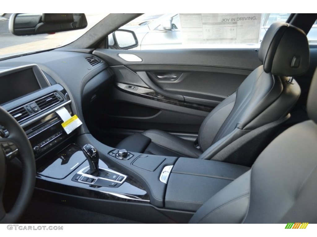 Black Nappa Leather Interior 2012 BMW 6 Series 650i Coupe Photo #60529728