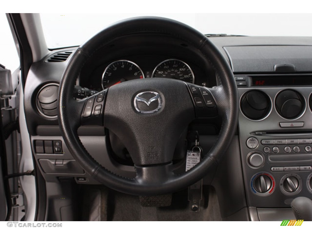 2004 Mazda MAZDA6 i Sedan Gray Steering Wheel Photo #60530353