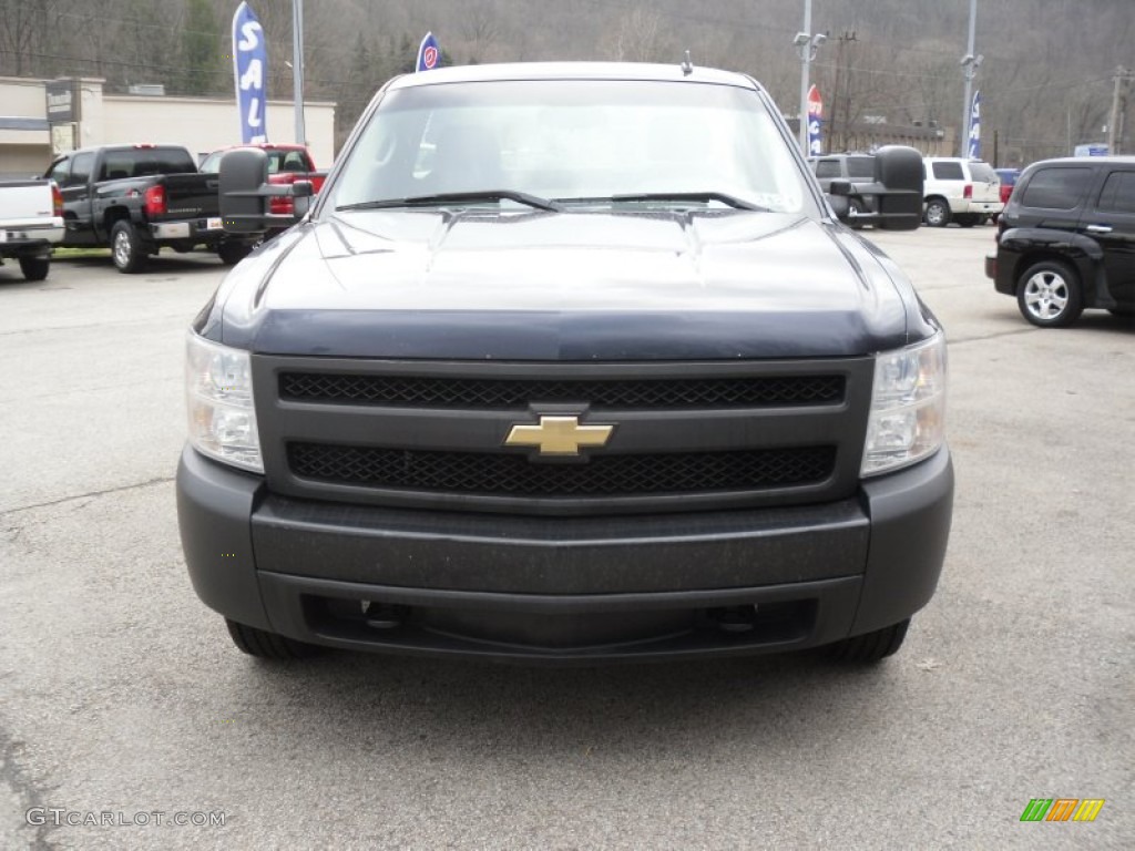 2008 Silverado 1500 Work Truck Regular Cab 4x4 - Dark Blue Metallic / Dark Titanium photo #2