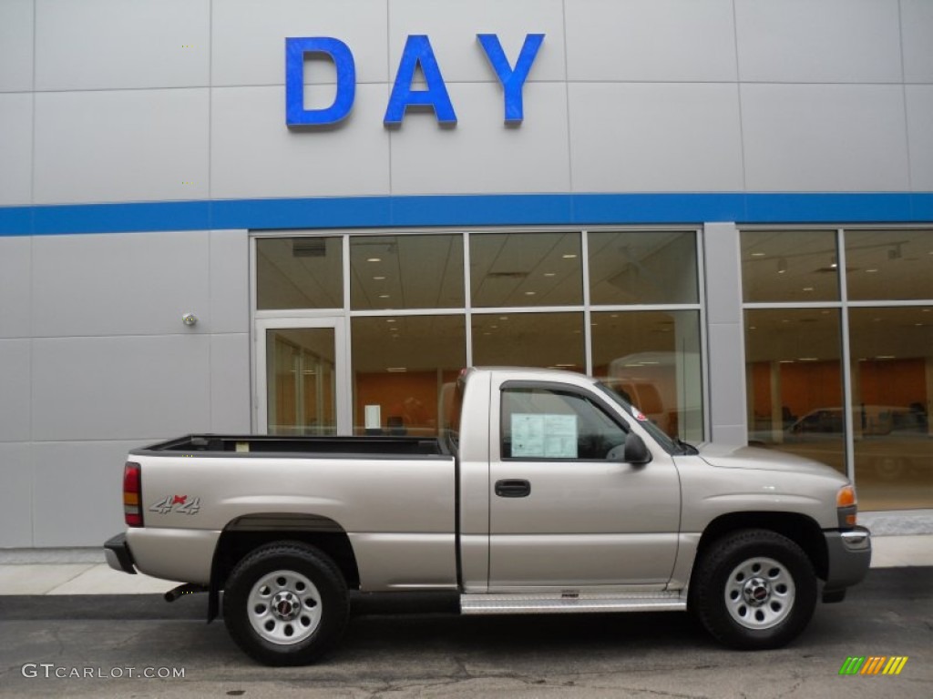 2006 Sierra 1500 Regular Cab 4x4 - Silver Birch Metallic / Dark Pewter photo #1