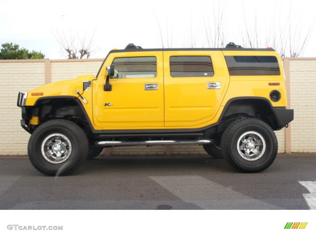 Yellow 2003 Hummer H2 SUV Lux Exterior Photo #60536008
