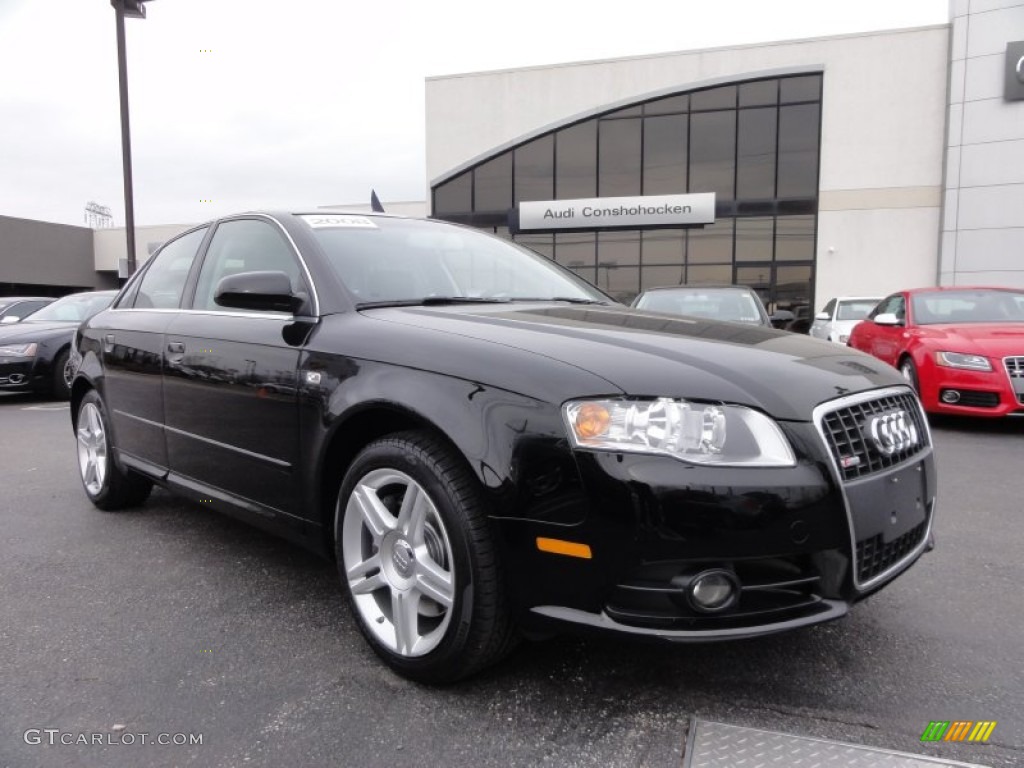 2008 A4 2.0T quattro Sedan - Brilliant Black / Black photo #1
