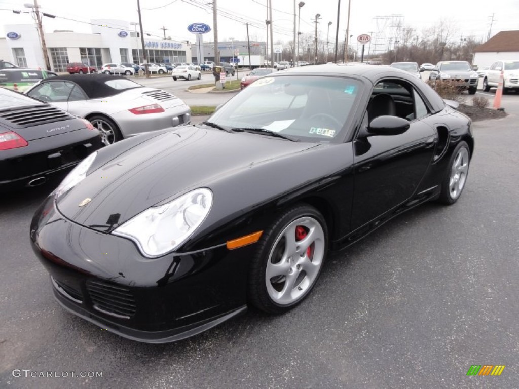 Black 2004 Porsche 911 Turbo Cabriolet Exterior Photo #60536779