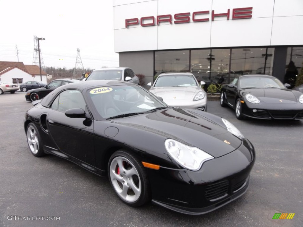 Black 2004 Porsche 911 Turbo Cabriolet Exterior Photo #60536806