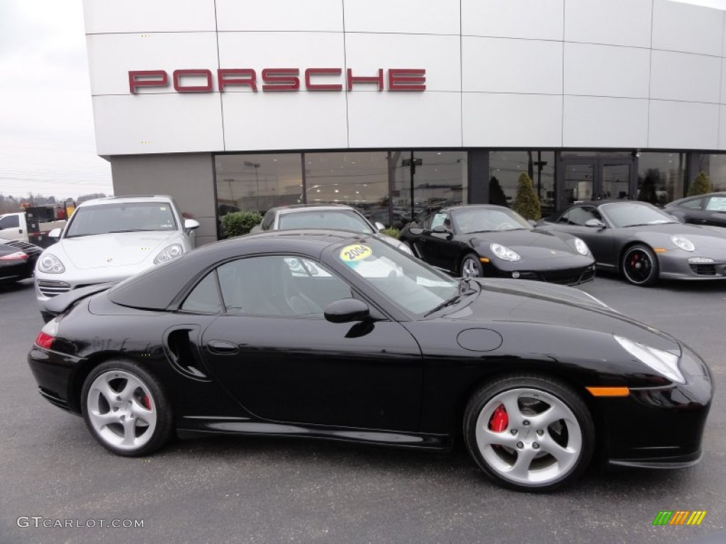 Black 2004 Porsche 911 Turbo Cabriolet Exterior Photo #60536815