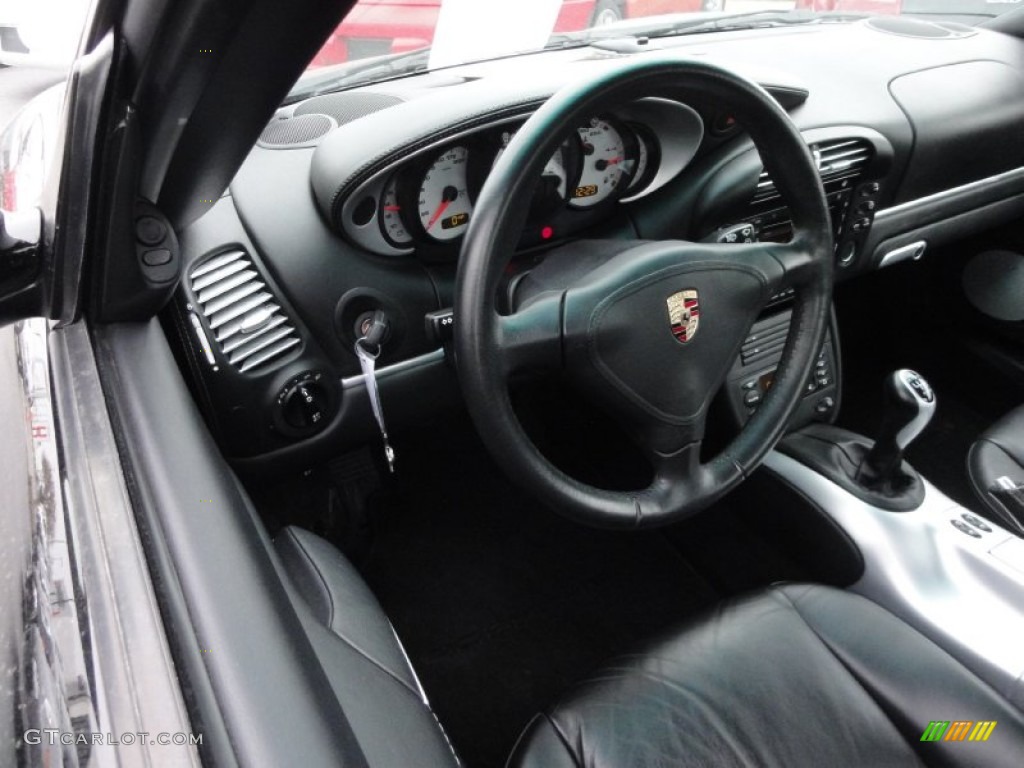 Black Interior 2004 Porsche 911 Turbo Cabriolet Photo #60536860