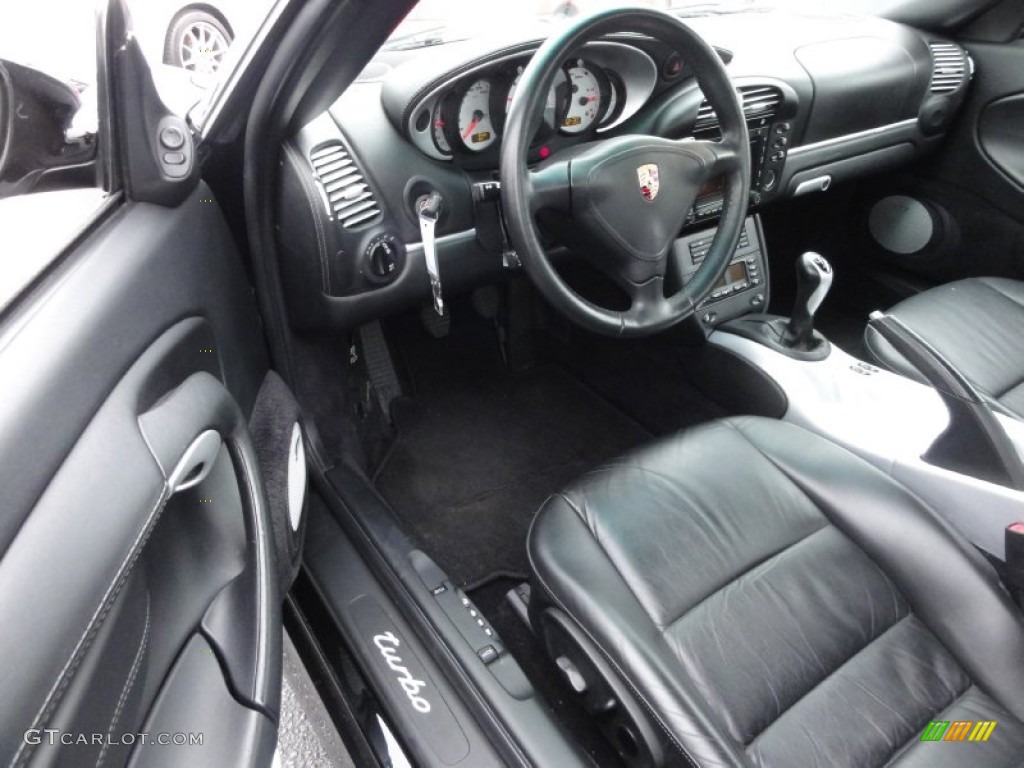 Black Interior 2004 Porsche 911 Turbo Cabriolet Photo #60536868