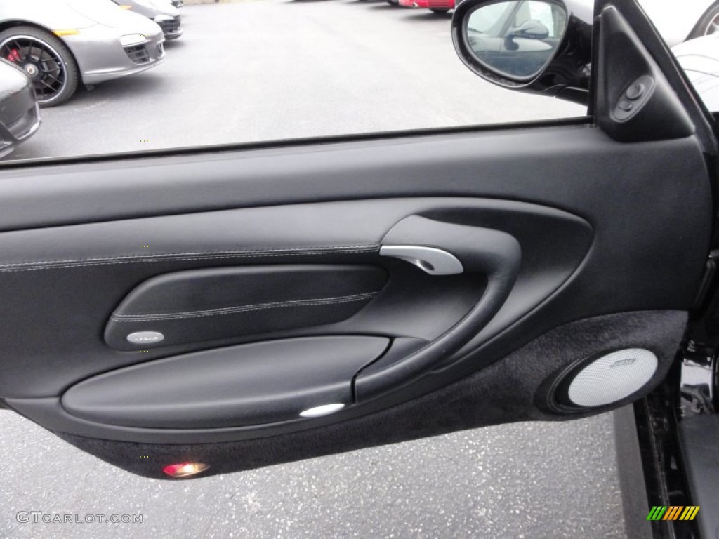 2004 Porsche 911 Turbo Cabriolet Black Door Panel Photo #60536875