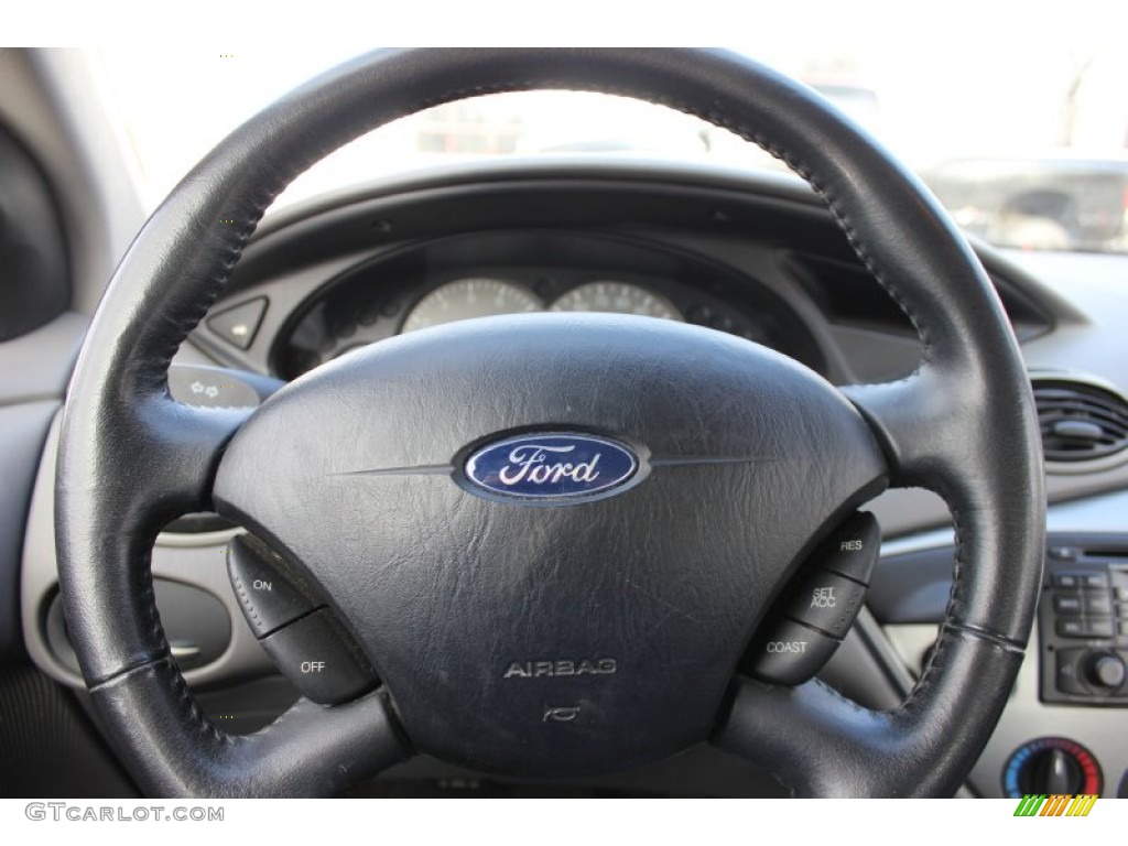 2003 Ford Focus ZX5 Hatchback Medium Graphite Steering Wheel Photo #60537313