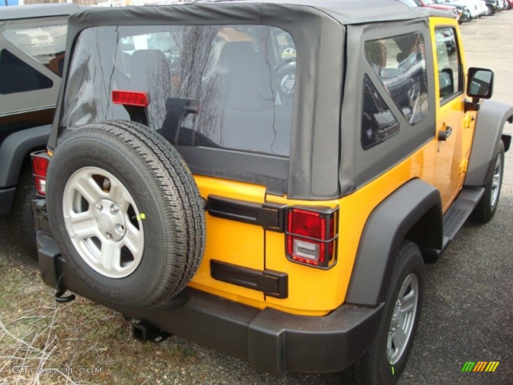 2012 Wrangler Sport 4x4 - Dozer Yellow / Black photo #2