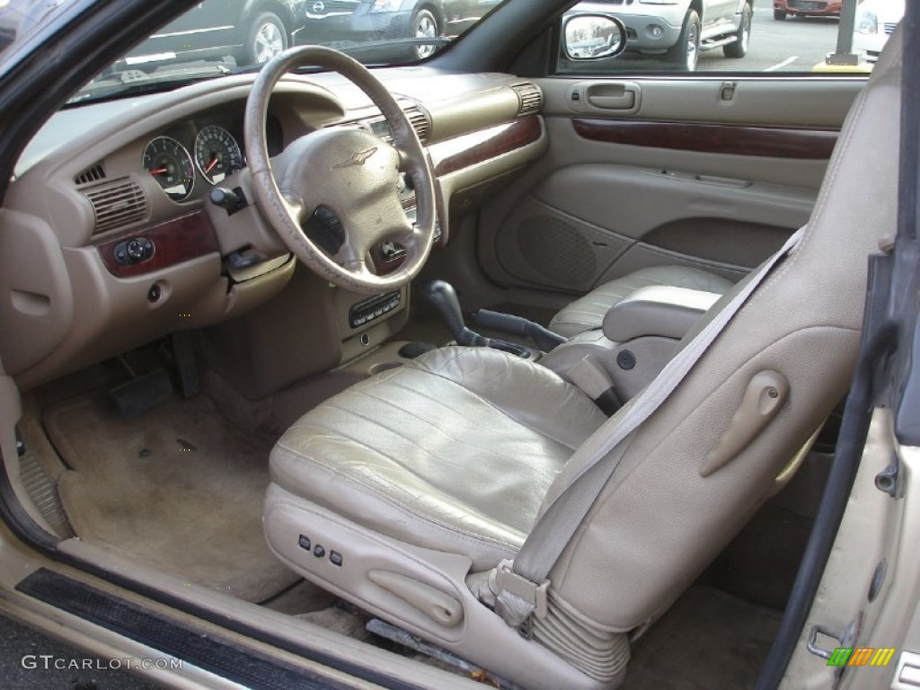 Sandstone Interior 2001 Chrysler Sebring LXi Convertible Photo #60539260