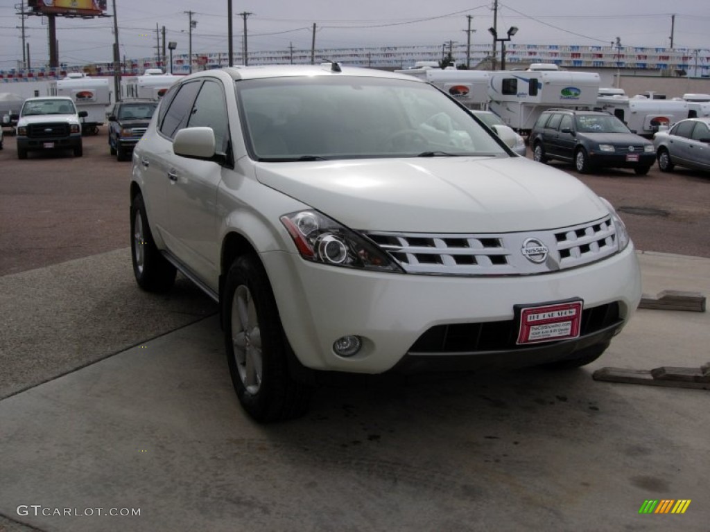 2004 Murano SE AWD - Glacier Pearl White / Cafe Latte photo #8