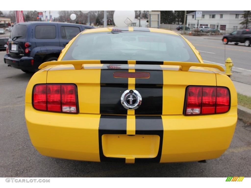 Screaming Yellow 2006 Ford Mustang V6 Premium Coupe Exterior Photo #60540238