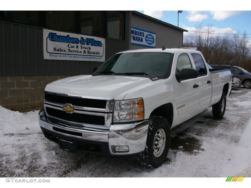 2007 Silverado 2500HD LT Crew Cab 4x4 - Summit White / Ebony photo #1