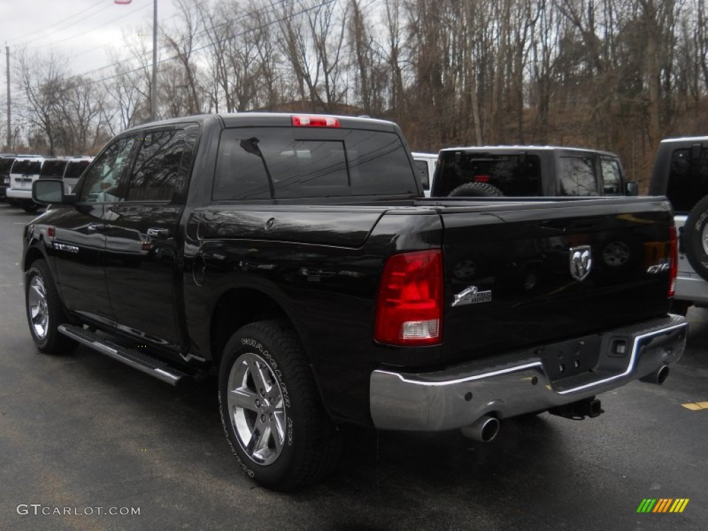 2011 Ram 1500 Big Horn Crew Cab 4x4 - Brilliant Black Crystal Pearl / Dark Slate Gray/Medium Graystone photo #15