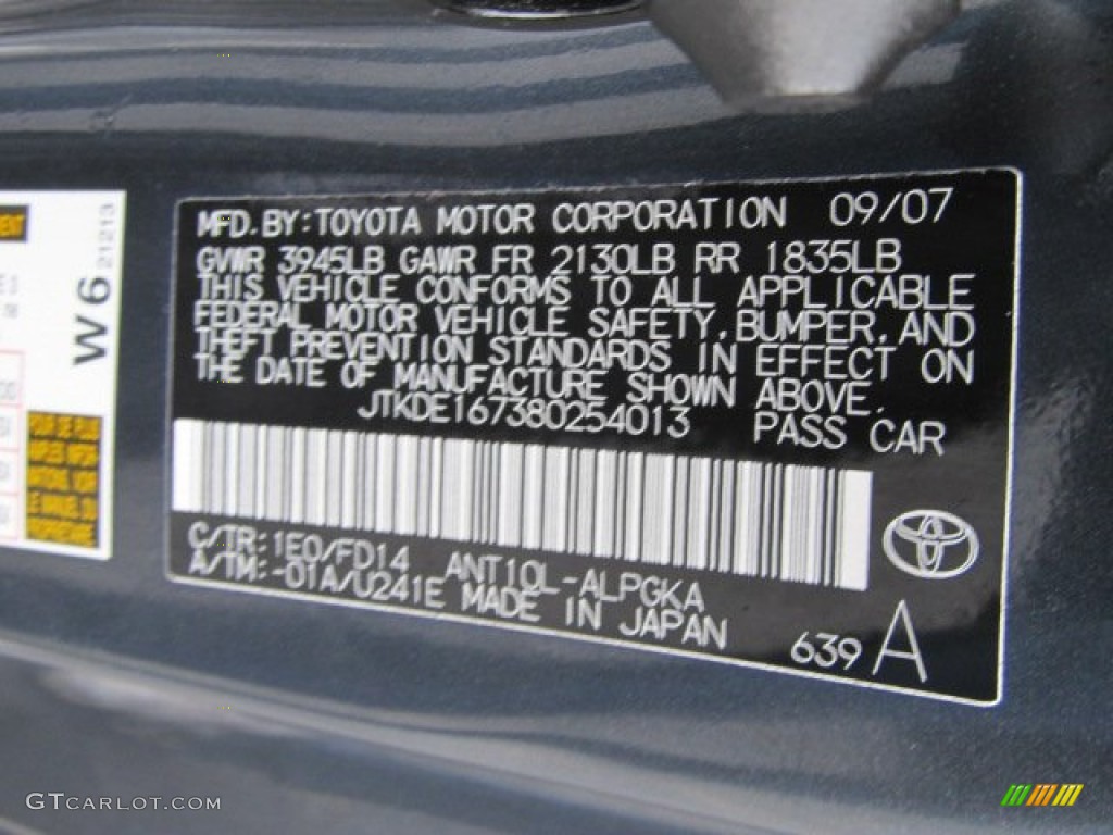 2008 tC Color Code 1E0 for Flint Gray Mica Photo #60543042