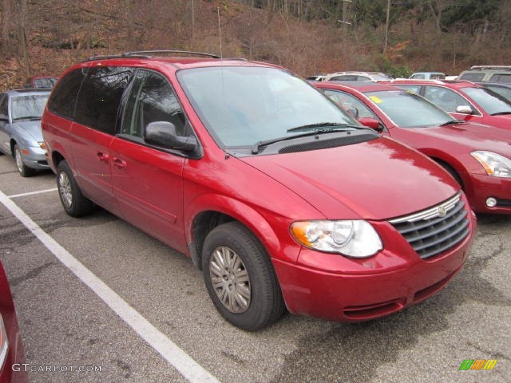 2007 Town & Country LX - Inferno Red Crystal Pearl / Medium Slate Gray photo #1