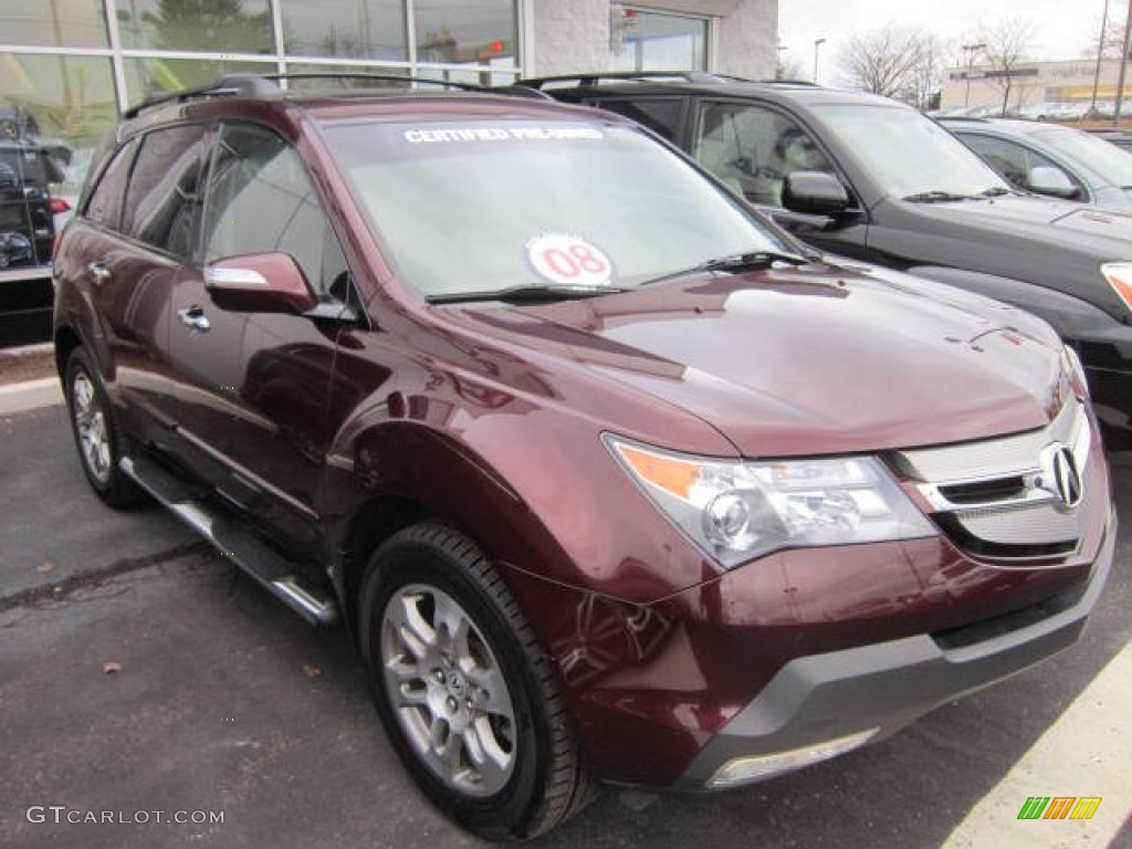 2008 MDX Technology - Dark Cherry Pearl / Ebony photo #1