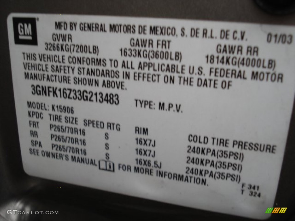 2003 Suburban 1500 4x4 - Light Pewter Metallic / Tan/Neutral photo #15