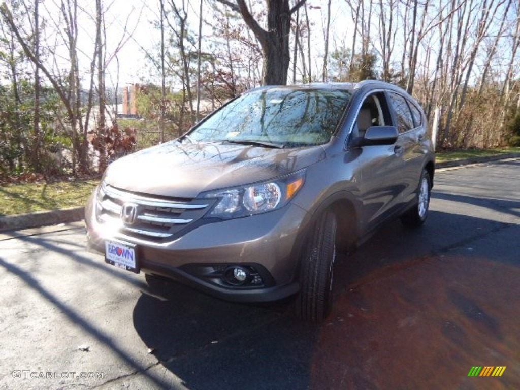 2012 CR-V EX-L 4WD - Urban Titanium Metallic / Black photo #3