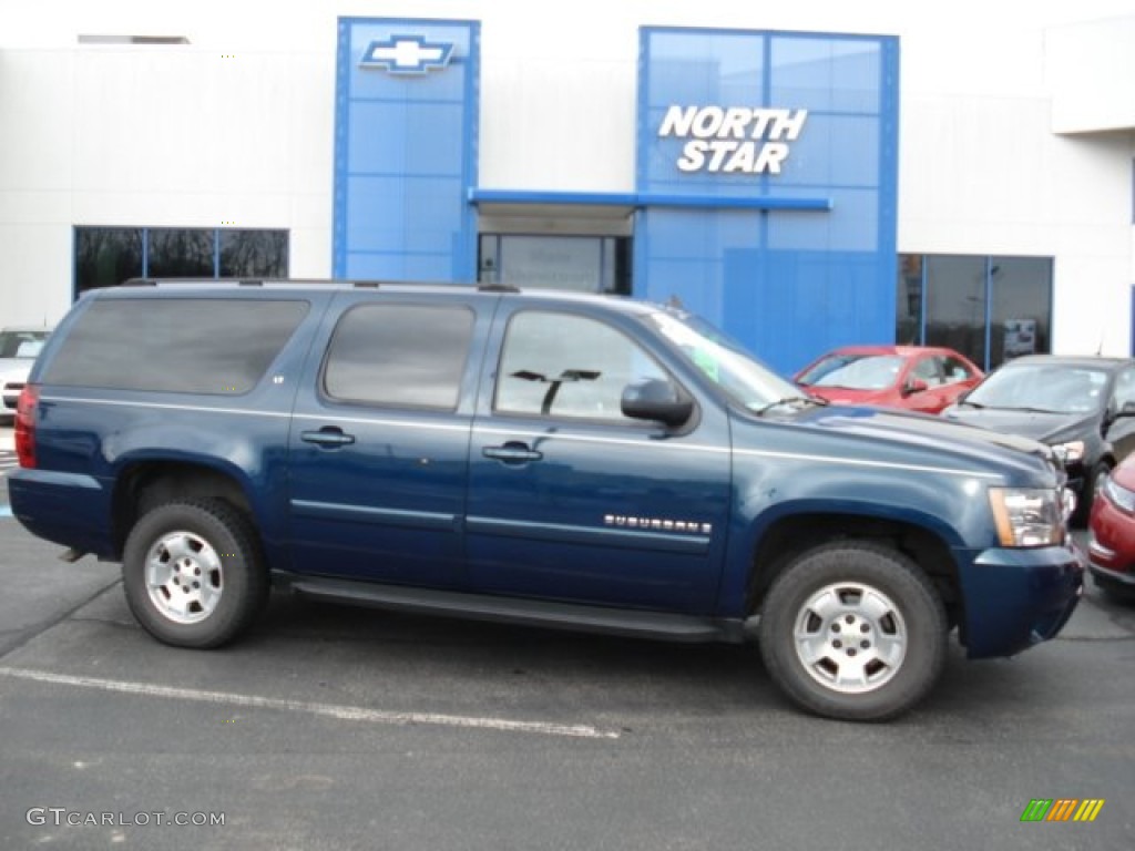 2007 Suburban 1500 LT 4x4 - Dark Blue Metallic / Ebony photo #1