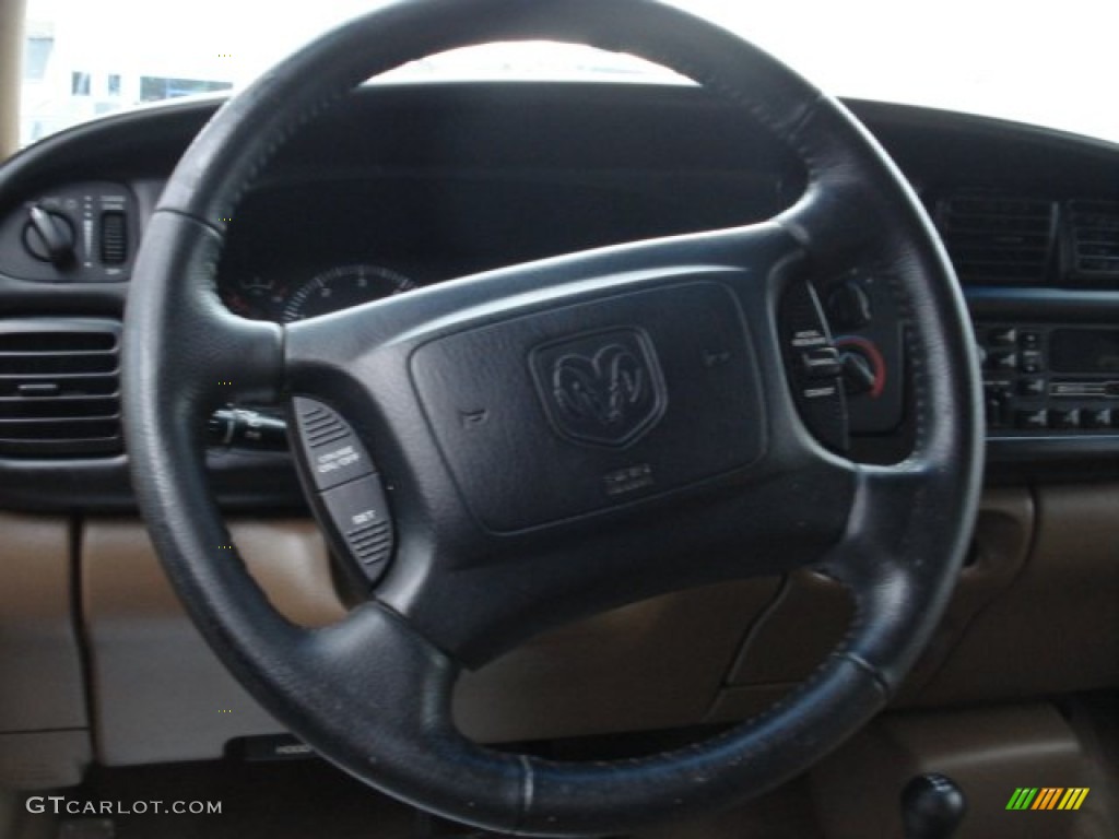 2001 Dodge Ram 1500 SLT Club Cab 4x4 Tan Steering Wheel Photo #60546829