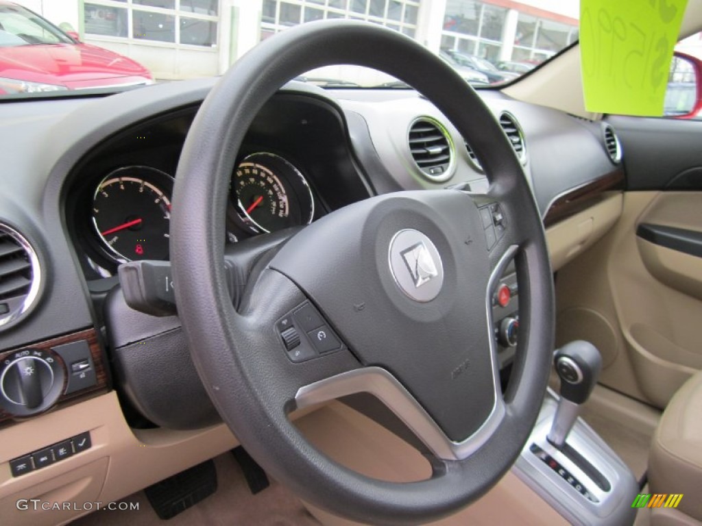 2009 Saturn VUE XE V6 AWD Tan Steering Wheel Photo #60548468