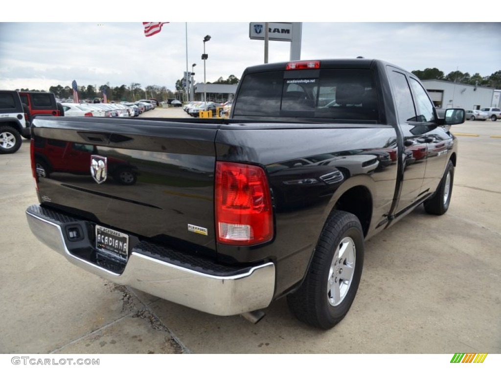 2011 Ram 1500 SLT Quad Cab - Brilliant Black Crystal Pearl / Dark Slate Gray/Medium Graystone photo #5