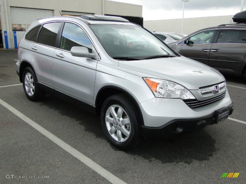 2009 CR-V EX-L - Alabaster Silver Metallic / Gray photo #2